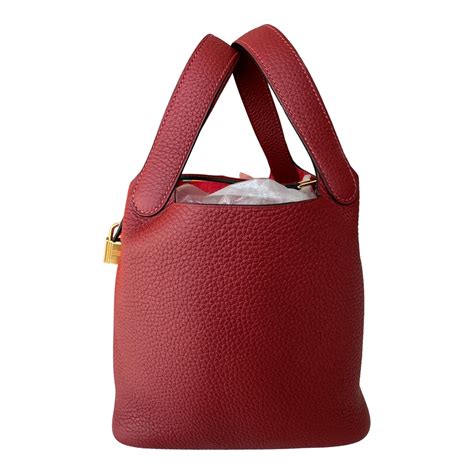 hermes picotin rouge h|hermes picotin 18 with strap.